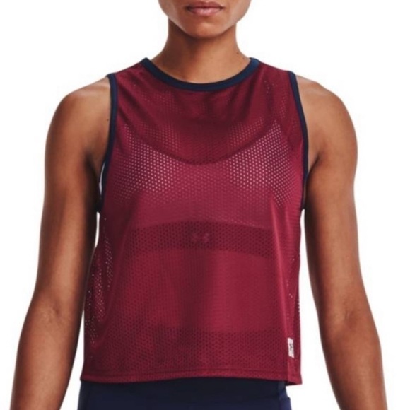 NWT Under Armour UA Playback Retro Mesh Sleeveless Tank Top - Picture 1 of 8
